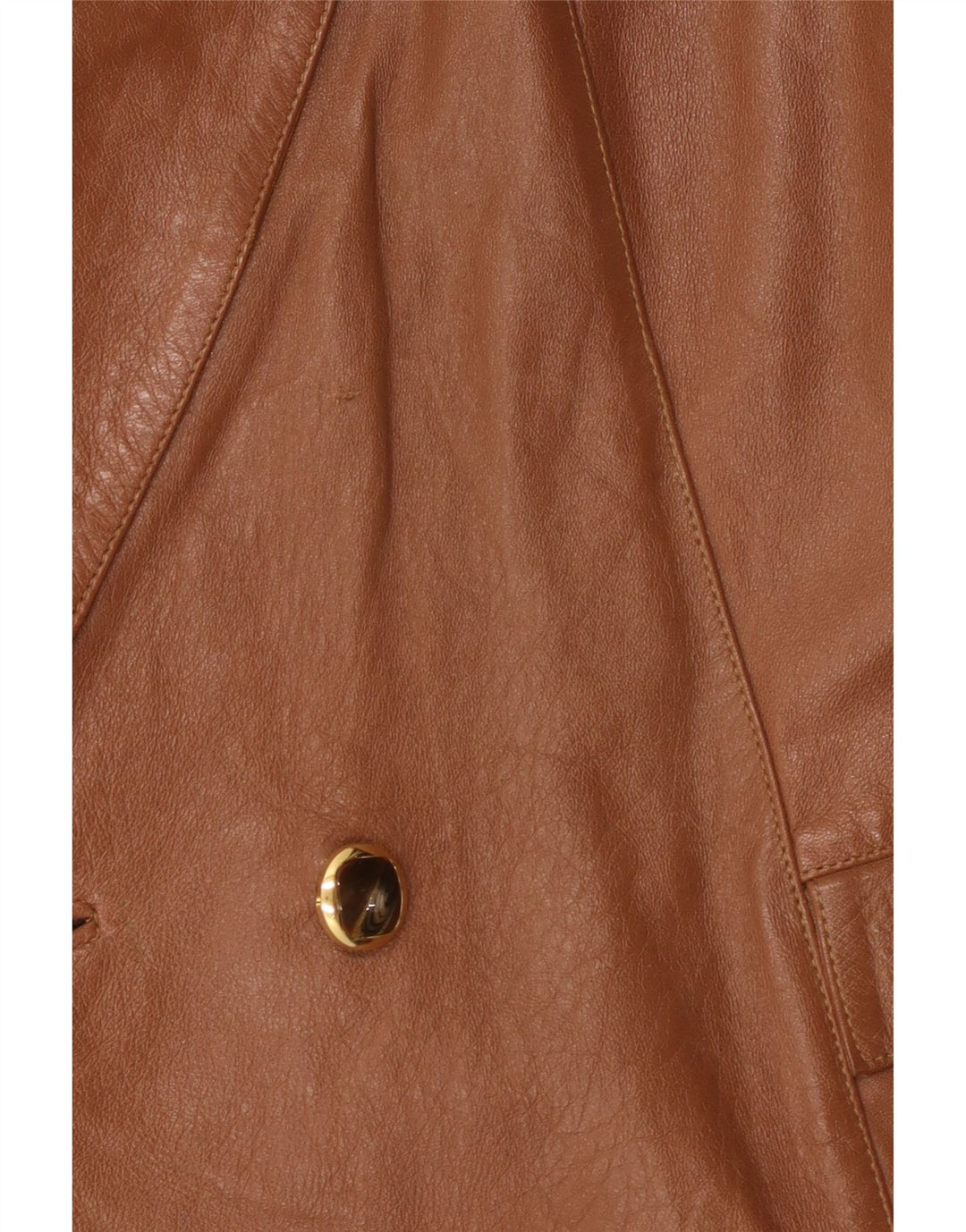 Anfor Veste blazer en cuir à double boutonnage pour femme IT 44 Marron moyen