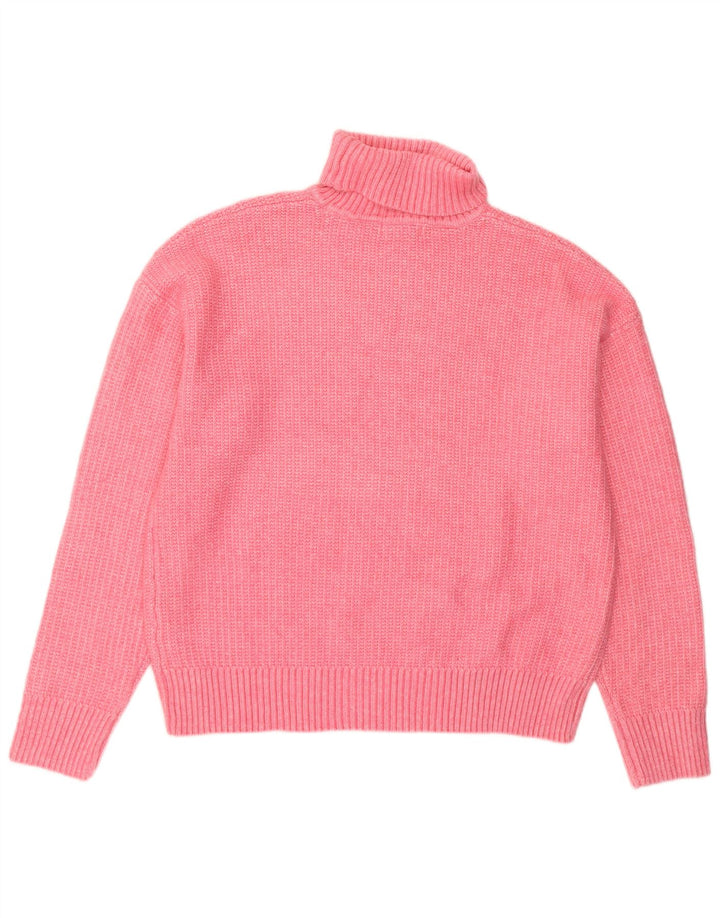 Marks & Spencer Pull col roulé pour femme UK 16 Large Rose Polyester