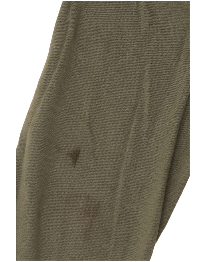 Roxy Sweat-shirt à col boutonné pour femme UK 16 Large Kaki Coton