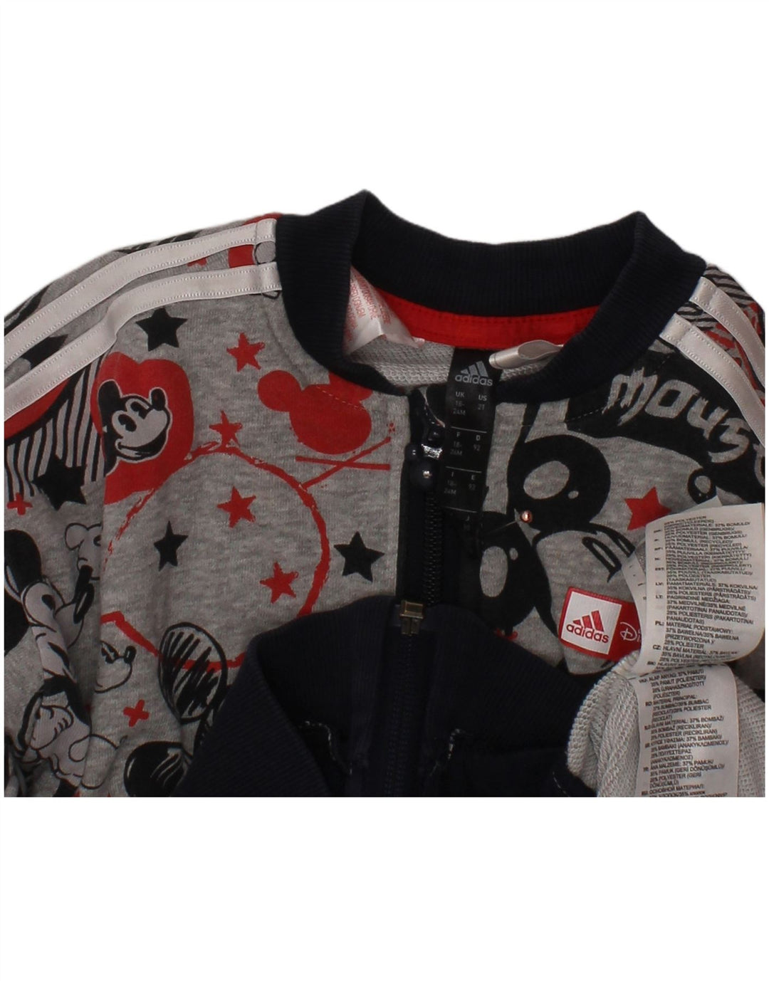 ADIDAS Veste de survêtement Mickey Mouse pour bébé garçon 18-24 mois Gris