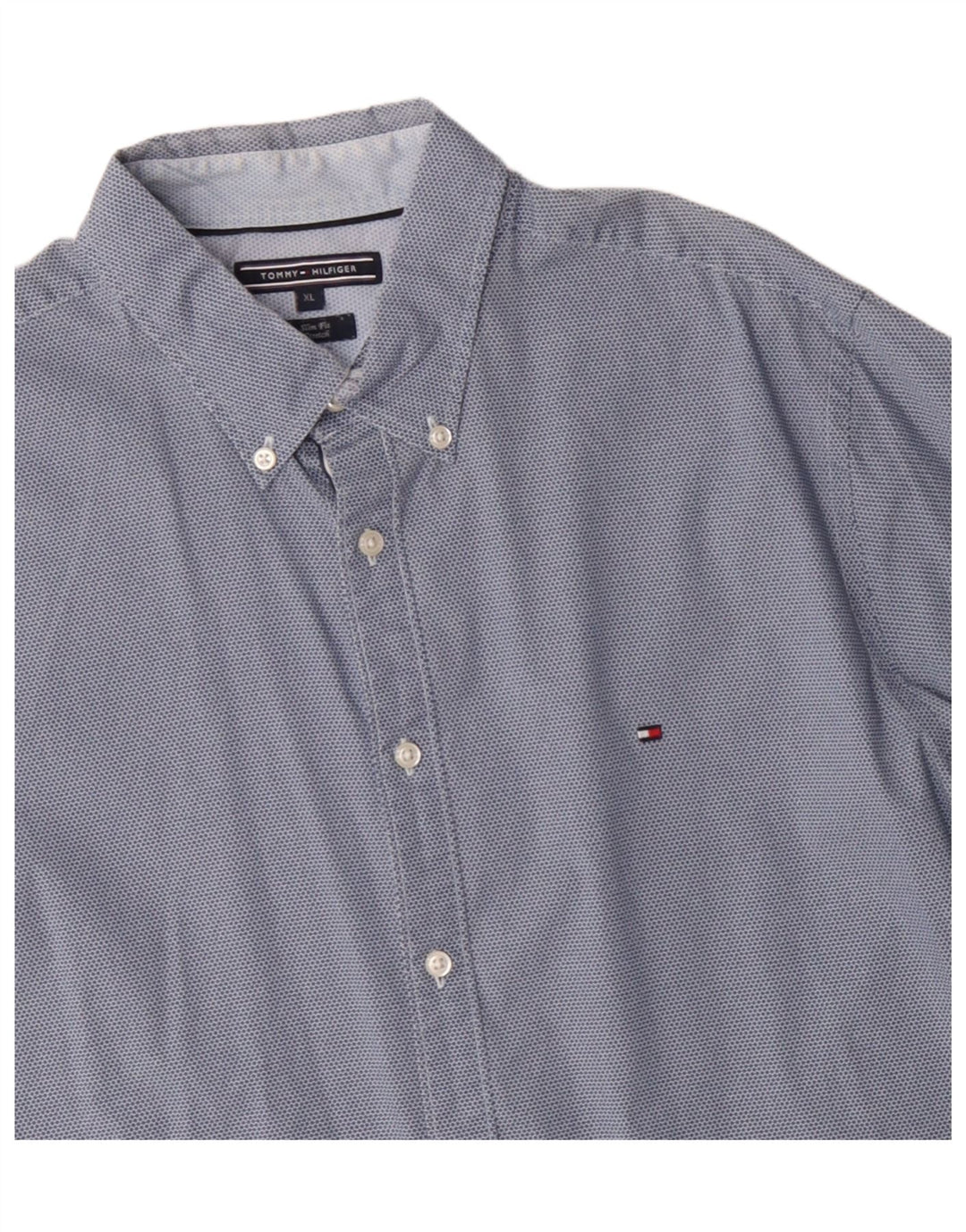 Tommy Hilfiger Chemise Slim Fit XL Bleu à Pois Coton
