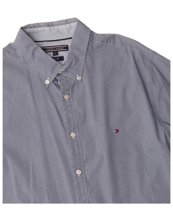 Tommy Hilfiger Chemise Slim Fit XL Bleu à Pois Coton