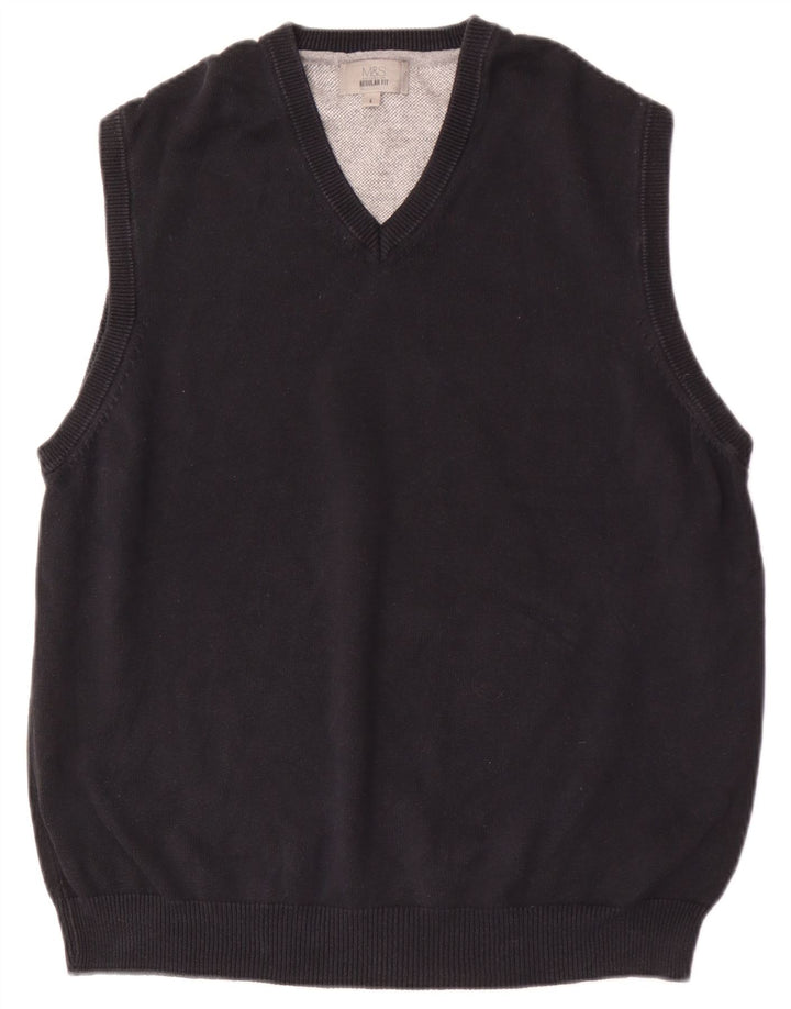 Marks & Spencer Débardeur coupe classique pour homme en coton noir Taille L