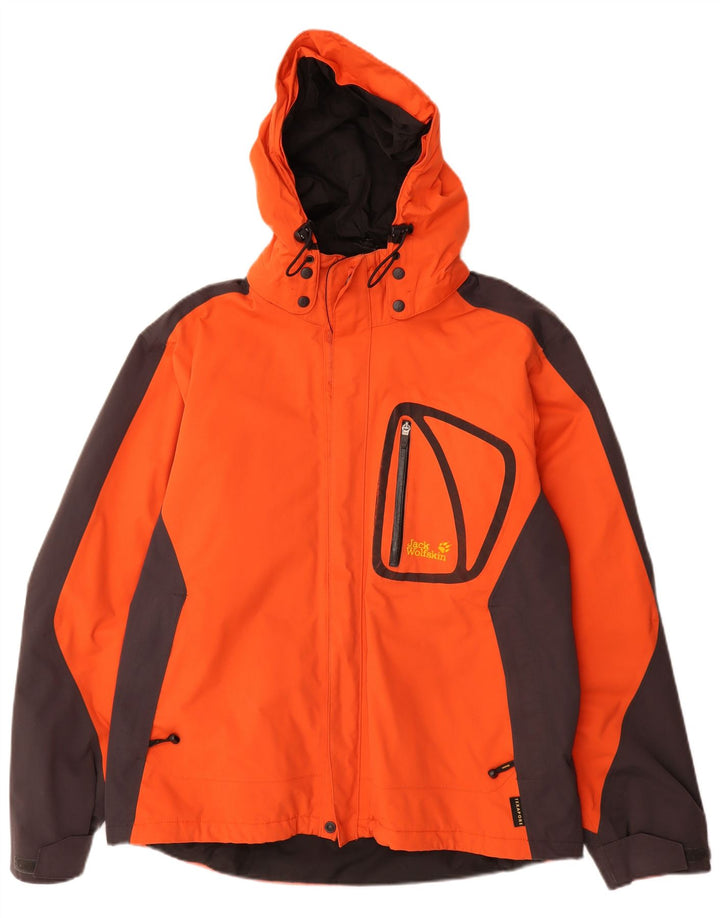JACK WOLFSKIN Veste coupe-vent pour homme UK 40/42 Large Orange Colourblock
