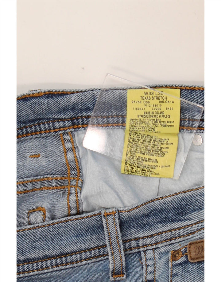 WRANGLER Jean Droit Texas Stretch Homme W33 L30 Bleu Coton