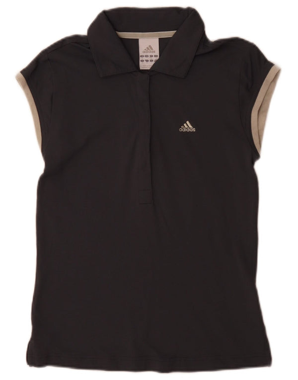 Adidas Femme Climalite Polo UK 8 Small Gris Polyamide