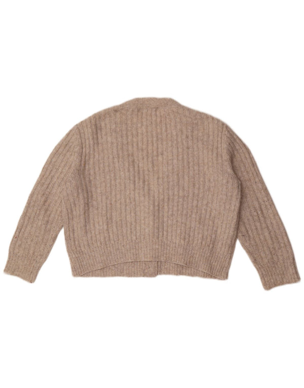 Marks & Spencer Pull cardigan court surdimensionné pour femme UK 14 Gris moyen