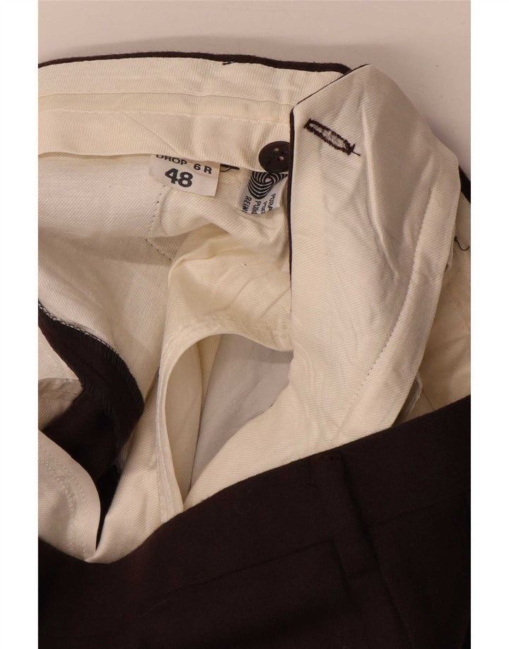 Pantalon de costume vintage pour homme IT 48 Medium W32 L34 Marron