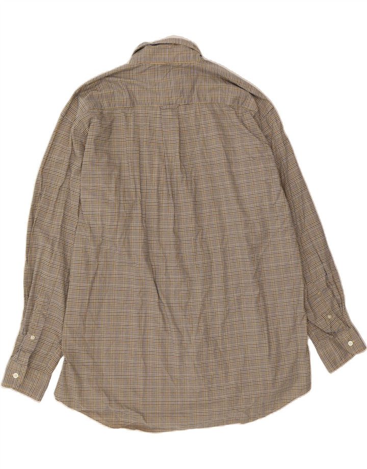 NAUTICA Mens Pinpoint Oxford Shirt Large Blue Check Cotton Vintage Nautica and Second-Hand Nautica from Messina Hembry 