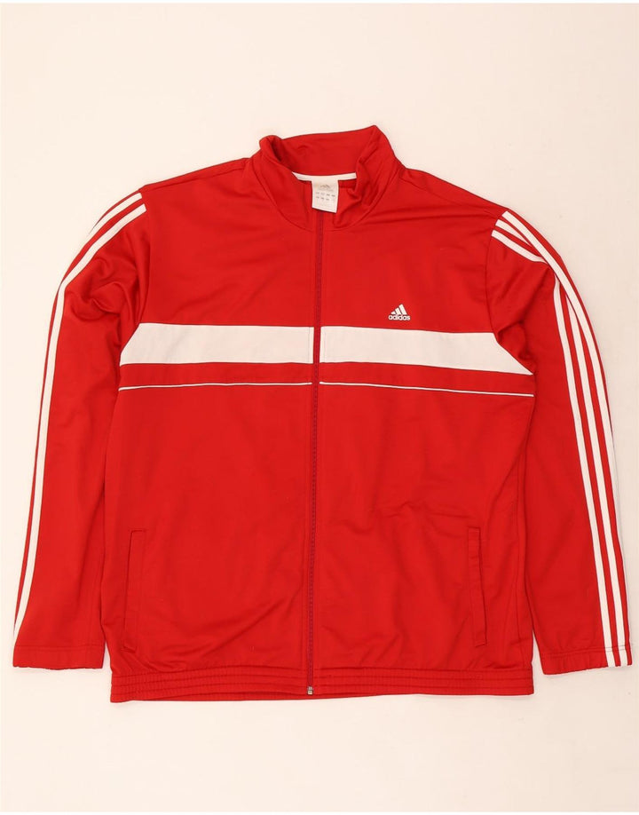 Adidas Veste de survêtement pour homme 2XL Rouge Colourblock Polyester