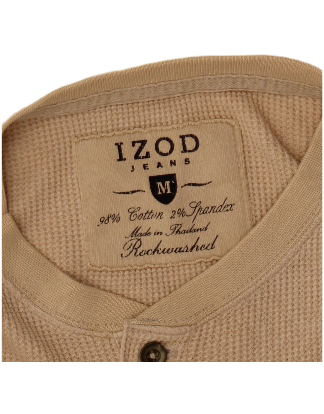 IZOD Haut Homme Manches Longues Coton Beige Moyen