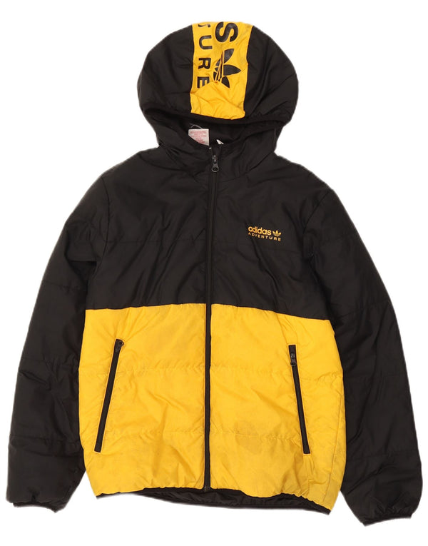 Adidas Veste matelassée à capuche graphique pour garçon 12-13 ans Jaune Colourblock