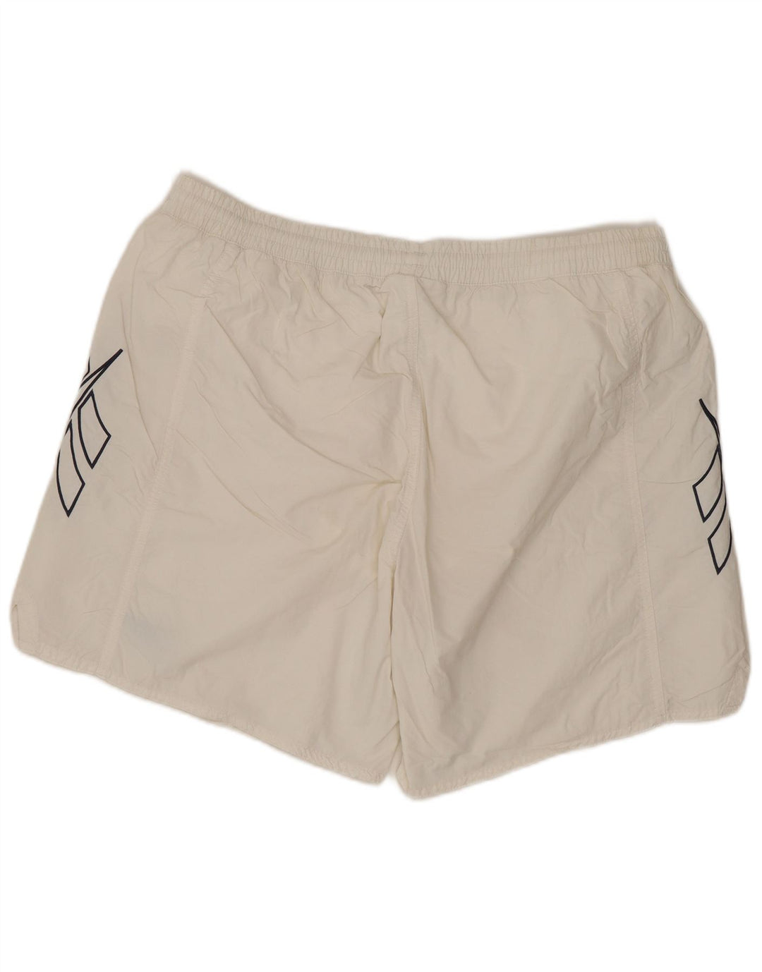 REEBOK Short de bain classique graphique pour hommes, grand, blanc, polyester