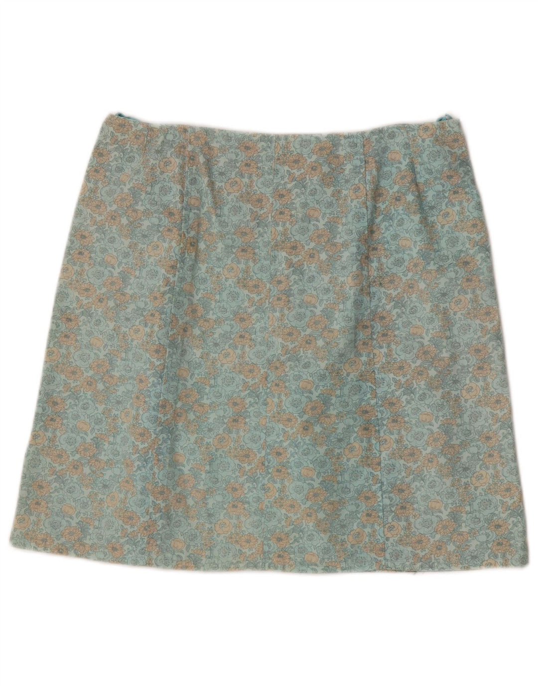 vintage Femme Mini Jupe W30 Moyen Vert Floral
