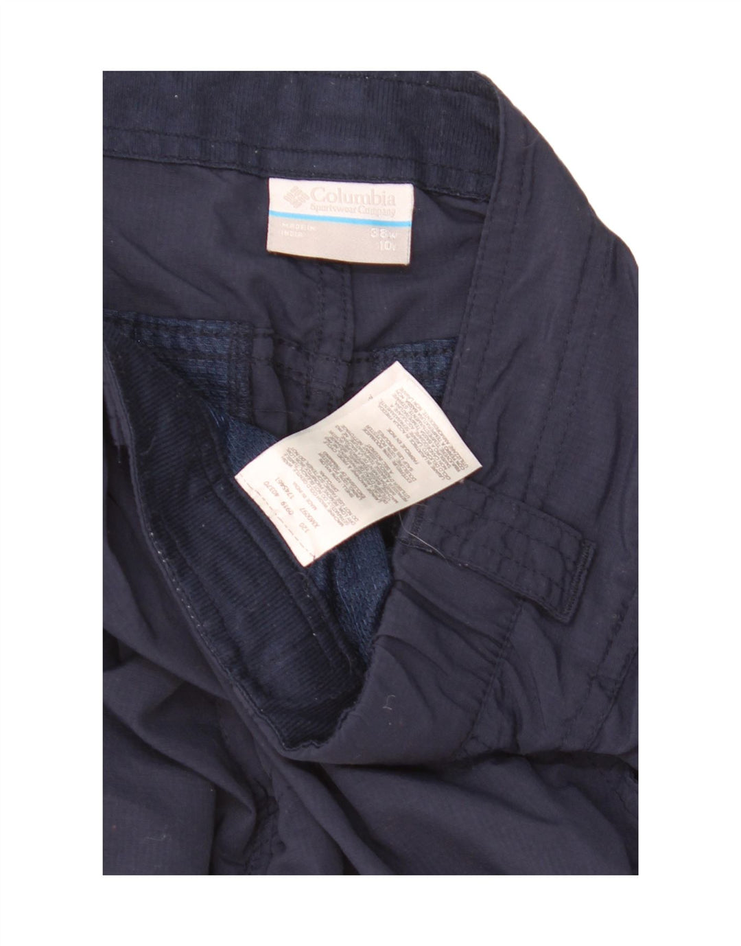 COLUMBIA Short Cargo Homme W38 XL Nylon Bleu Marine
