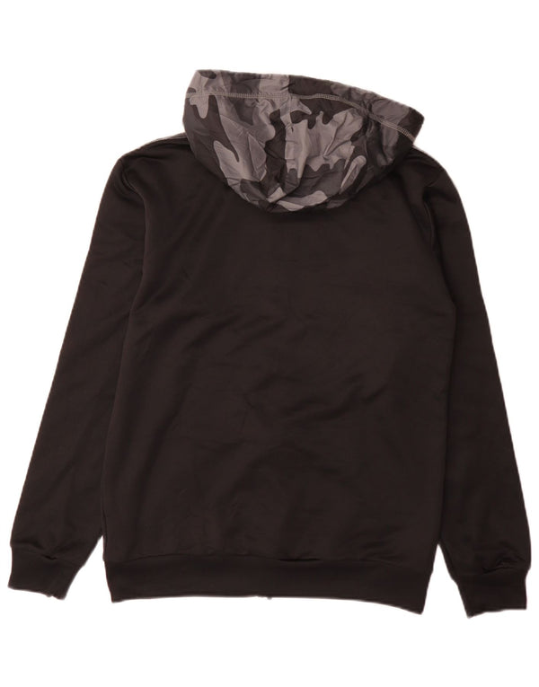 Adidas Pull à capuche zippé pour homme XS Noir Camouflage Polyester Sports