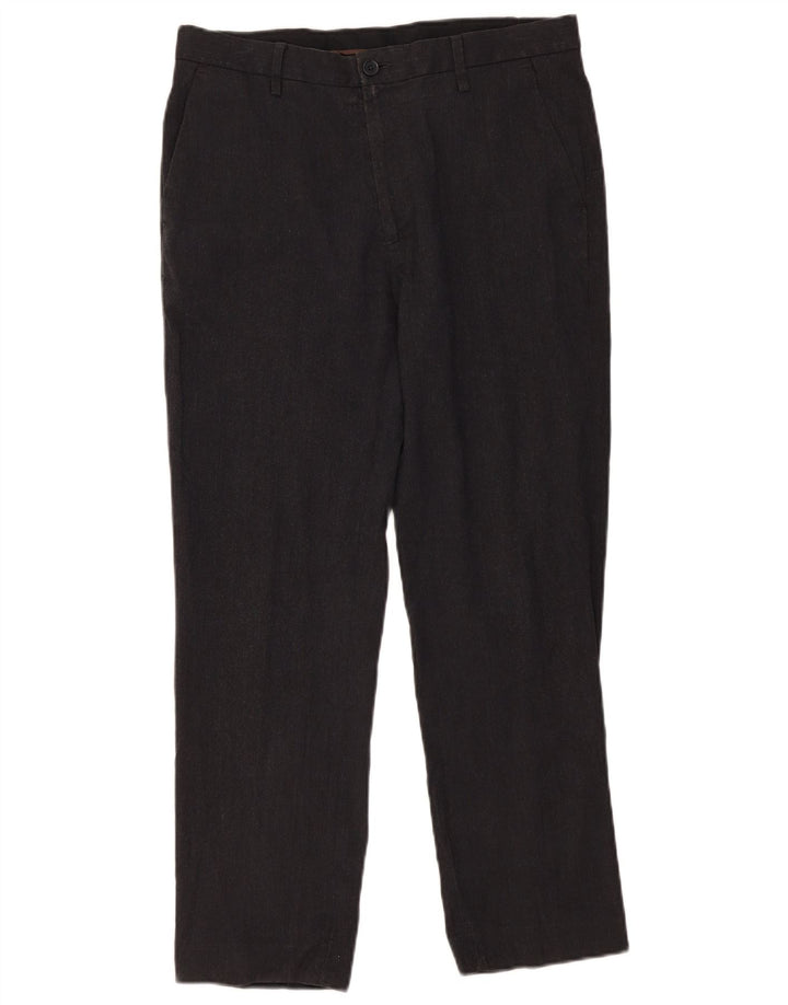 Marks & Spencer Pantalon de costume droit sur mesure pour homme W34 L29 Gris Polyester
