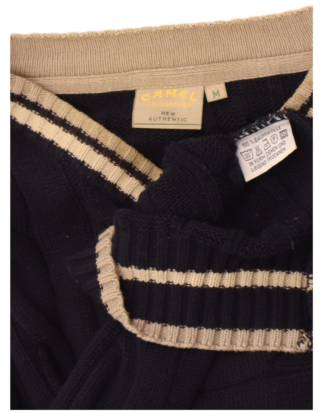 Camel Active Pull Col V Homme Bleu Marine Moyen Coton