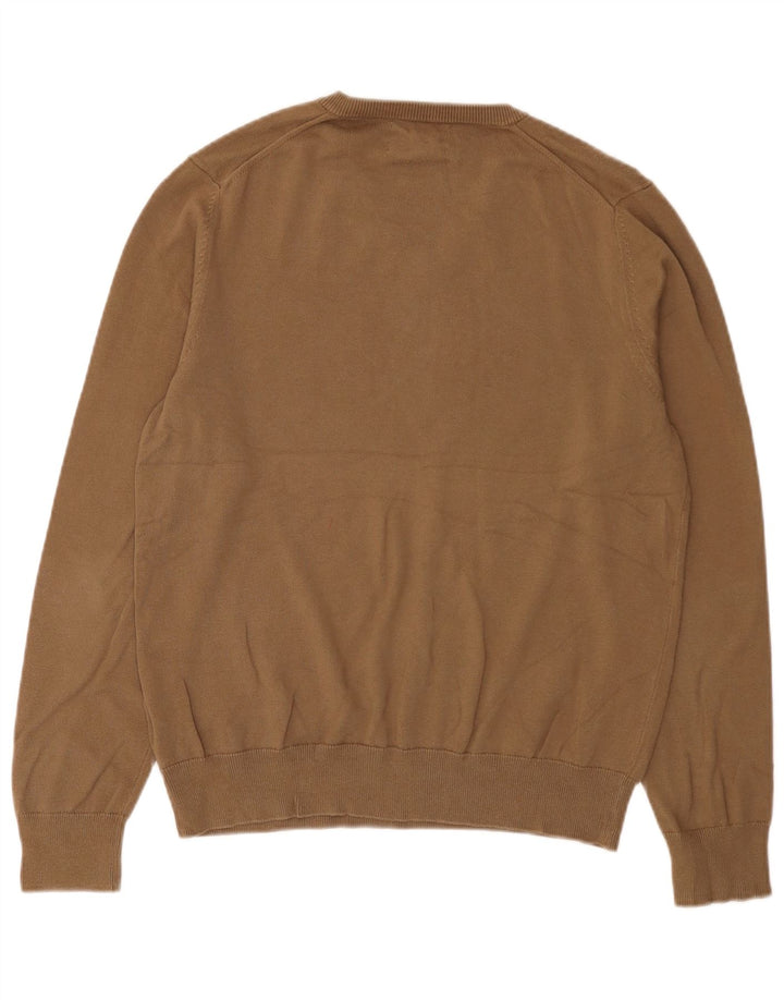Marks & Spencer Pull col V Homme Marron Moyen Coton