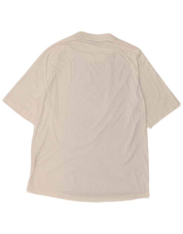 Nike T-shirt graphique pour hommes UK 39/40 Polyester color block blanc moyen
