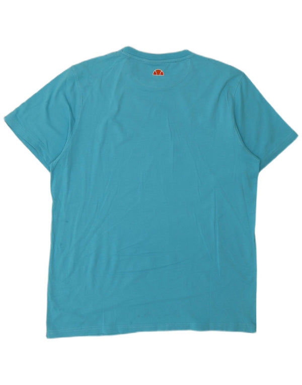 Ellesse T-Shirt Graphique Homme Top XL Bleu Coton