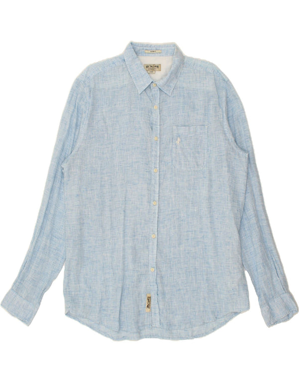 MARLBORO CLASSICS Chemise sur mesure pour homme 2XL Bleu Lin