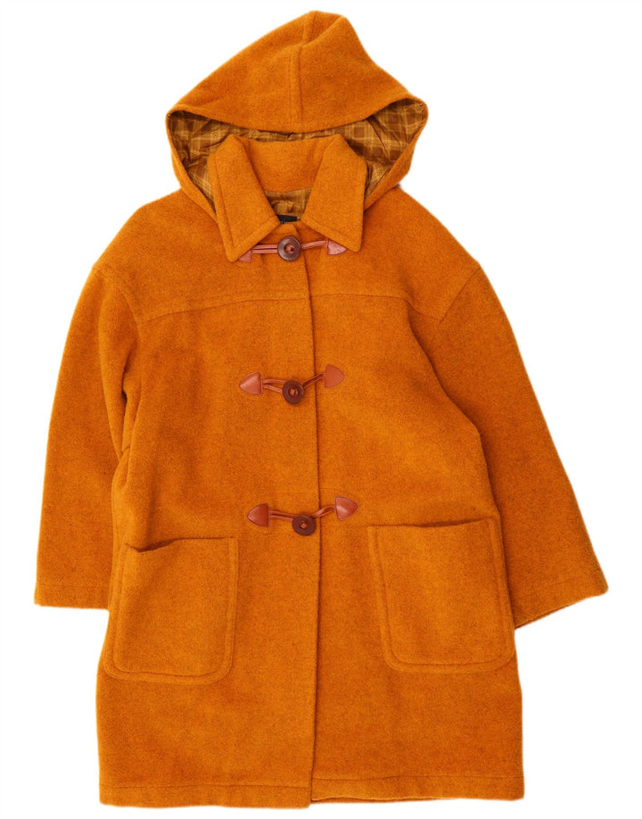 SUPERIOR Duffle-coat à capuche pour femme UK 18 XL Orange Laine