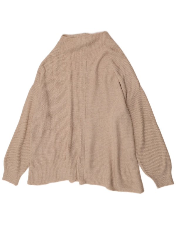 Topshop Pull surdimensionné à col roulé pour femme UK 14 Large Blanc cassé