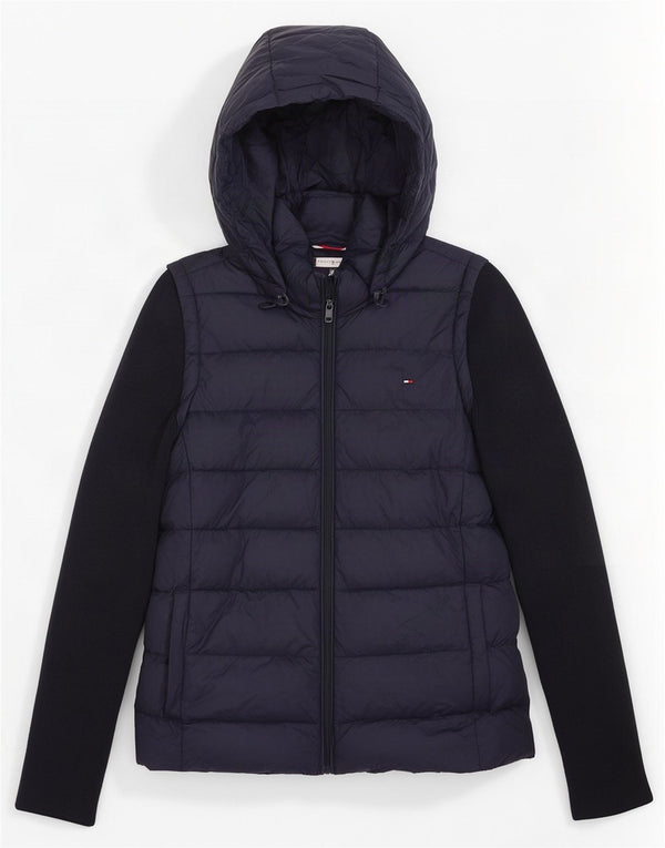 Tommy Hilfiger Veste matelassée à capuche pour hommes UK 6 XS Bleu marine Polyamide