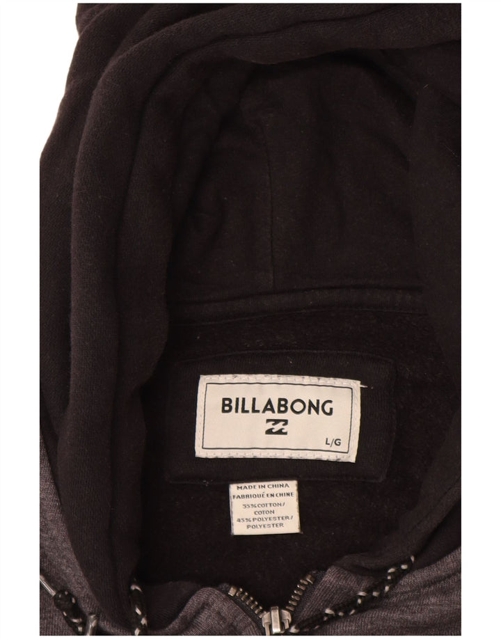Billabong Pull à capuche zippé pour homme Grand coton gris