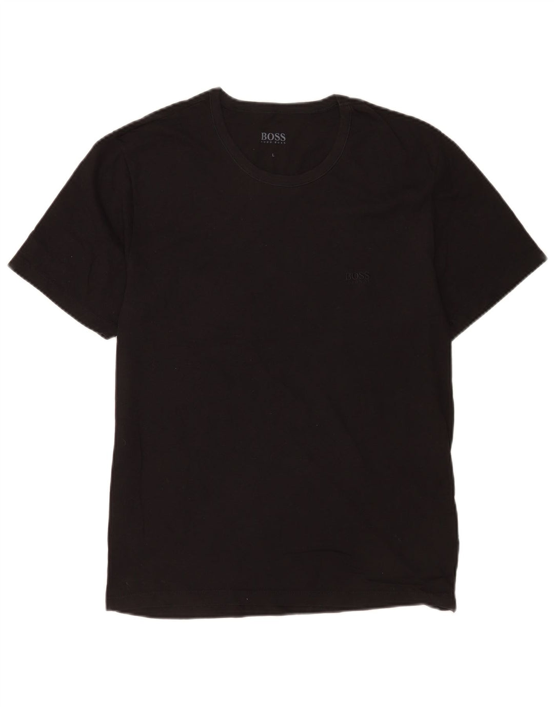 Hugo Boss Hommes T-Shirt Top Large Noir Coton