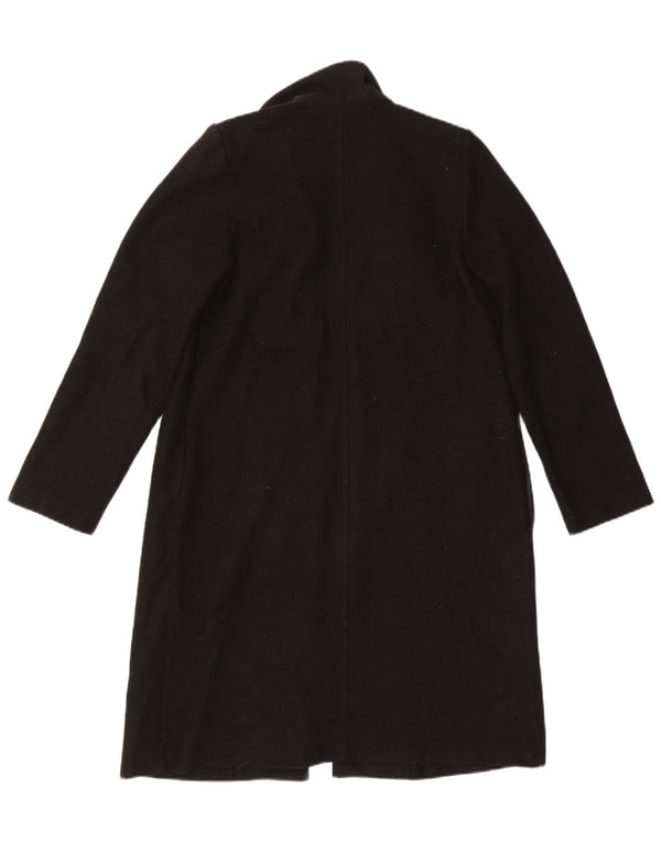 Zara Womens Open Overcoat UK 14 Moyen Noir