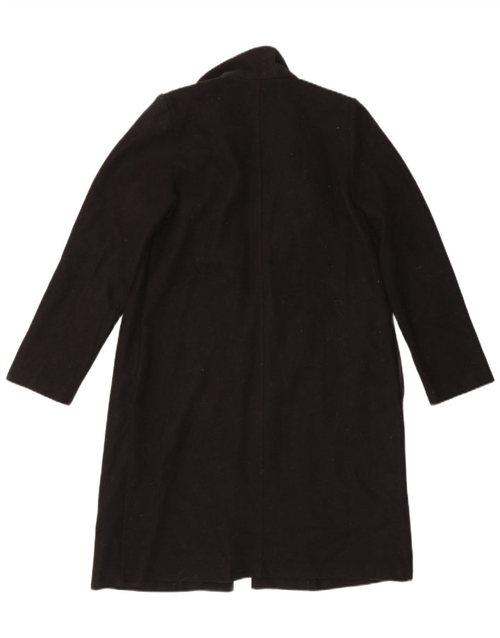 Zara Womens Open Overcoat UK 14 Moyen Noir