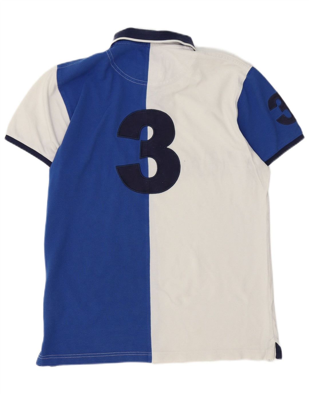 Hackett Polo de Rugby Graphique Coupe Ajustée Homme Blanc Moyen Colorblock