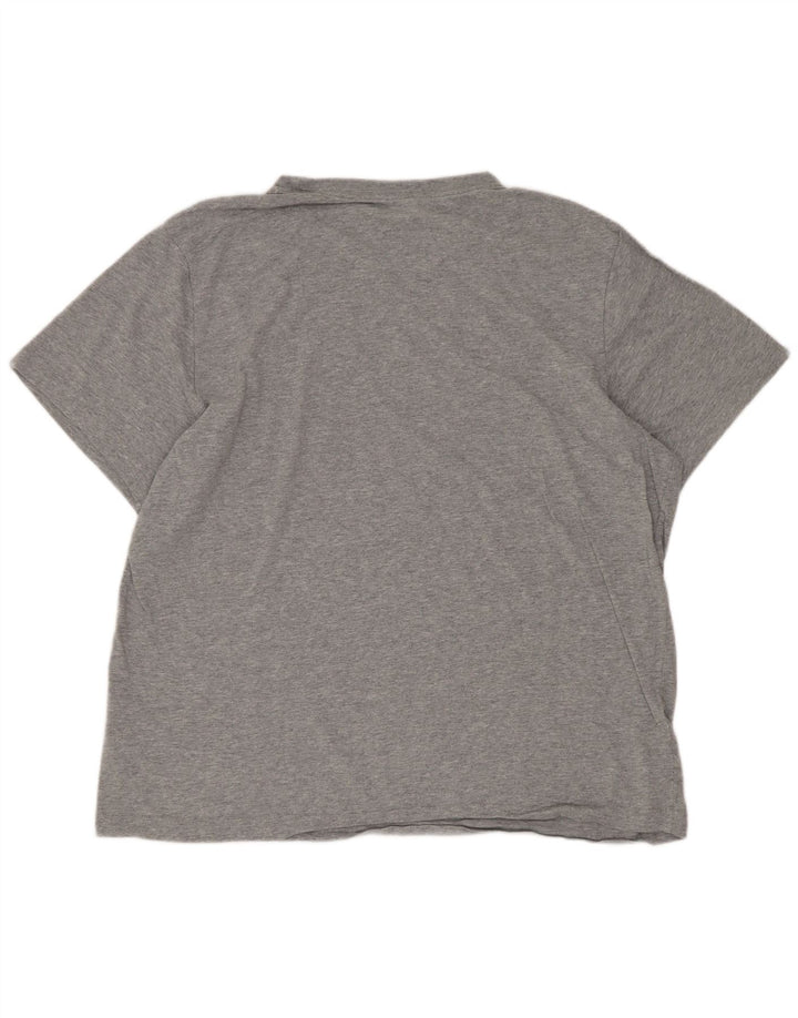 Nike Mens Regular T-Shirt Top Large Gris Coton
