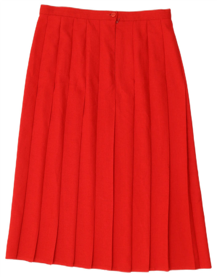 Marks & Spencer Jupe plissée couteau pour femme UK 16 Large W32 Polyester rouge