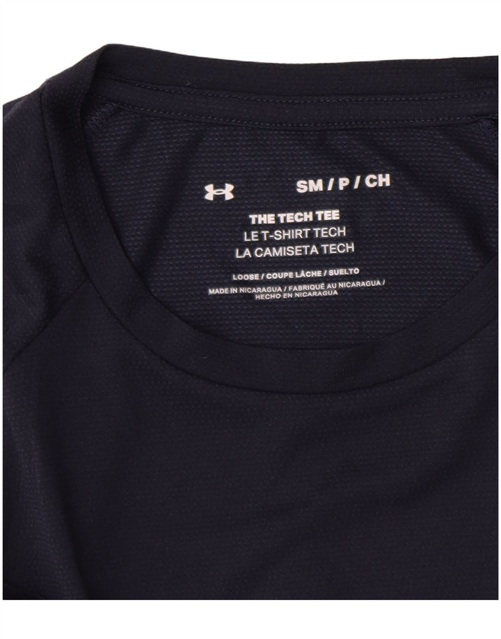 Under Armour T-Shirt Homme Haut Petit Bleu Marine Polyester