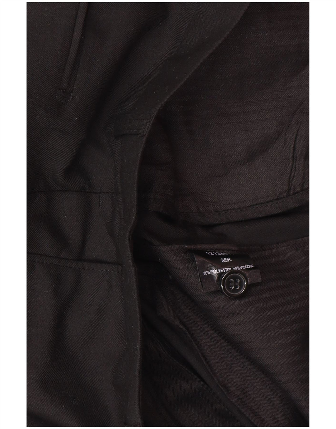Pierre Cardin Pantalon de Costume Droit Homme W36 L32 Noir Polyester