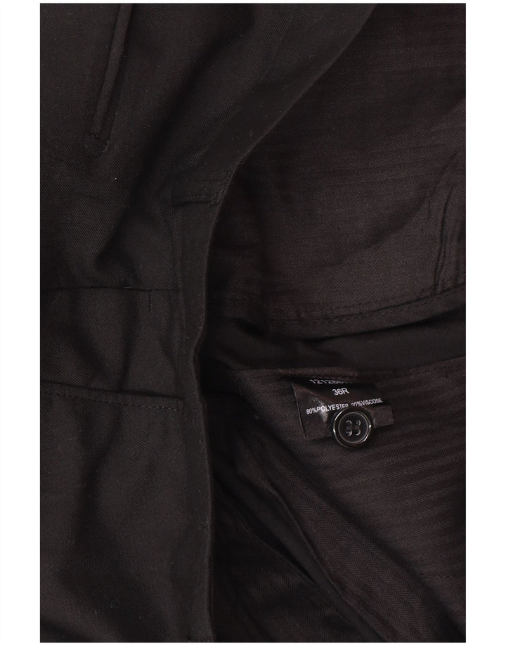 Pierre Cardin Pantalon de Costume Droit Homme W36 L32 Noir Polyester