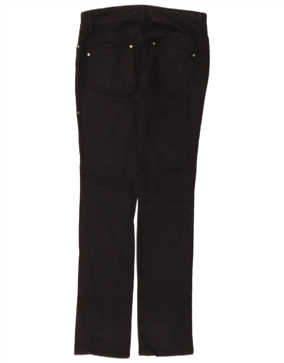 Benetton Pantalon décontracté taille basse pour femme IT 42 Medium W30 L34 Noir Coton