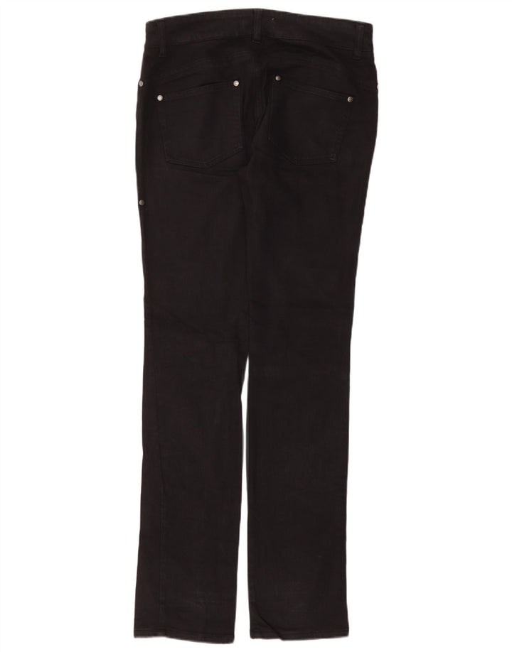 Benetton Pantalon décontracté taille basse pour femme IT 42 Medium W30 L34 Noir Coton