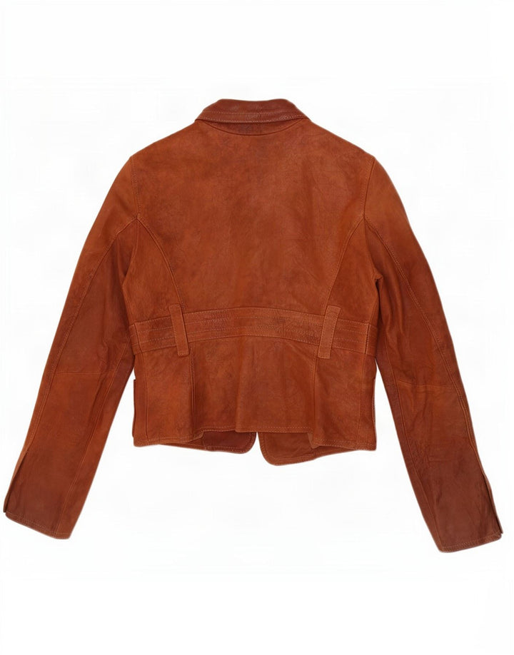 Extyn Veste en cuir courte pour femme IT 46 Large Marron