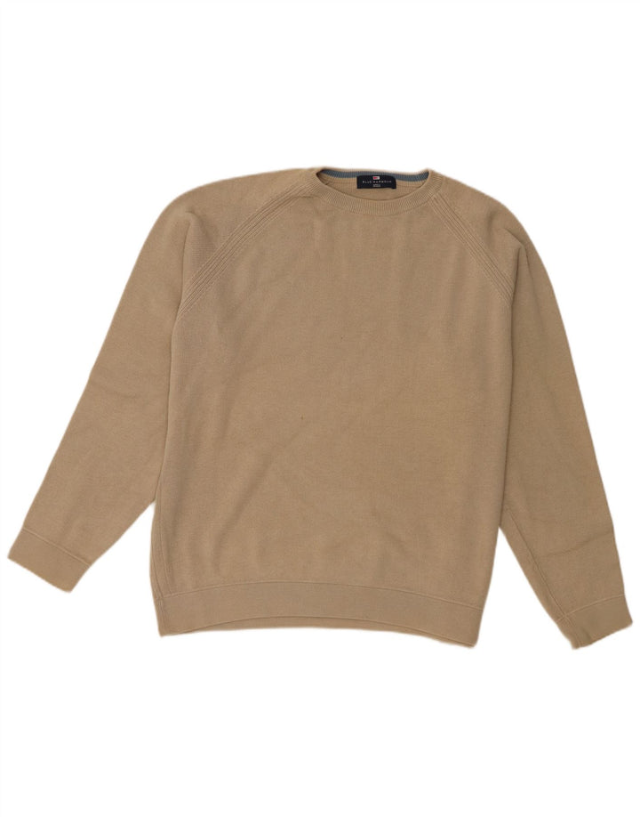 Marks & Spencer Pull col rond homme en coton beige moyen