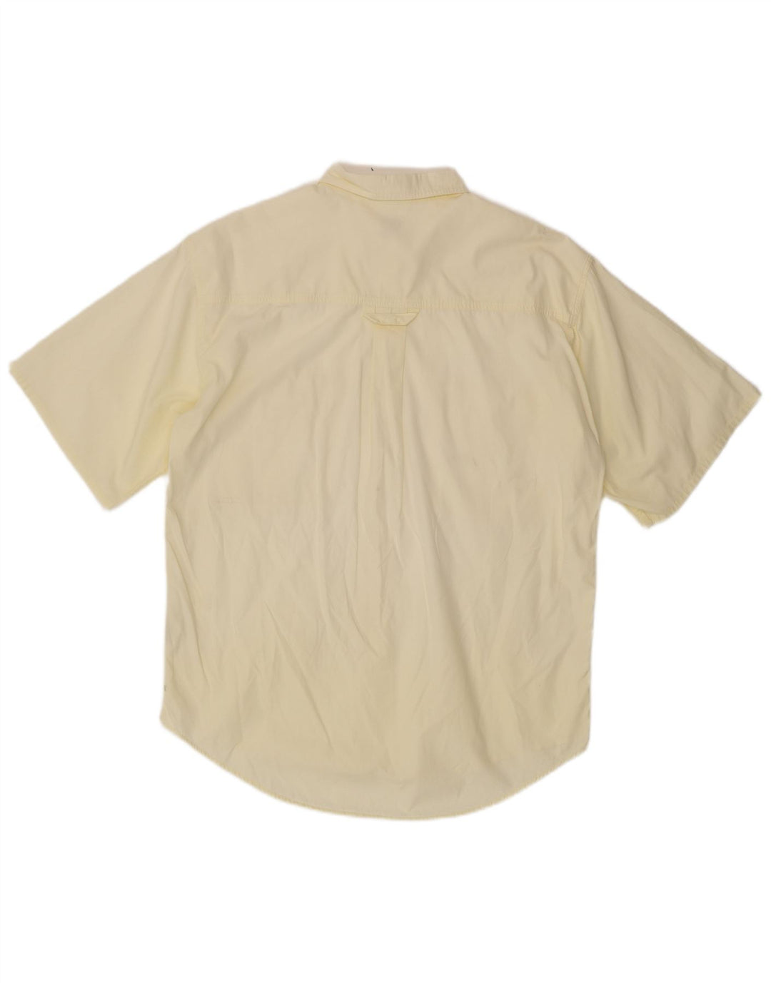 BOSTON Chemise à manches courtes pour hommes Taille 41 16 Grand coton jaune