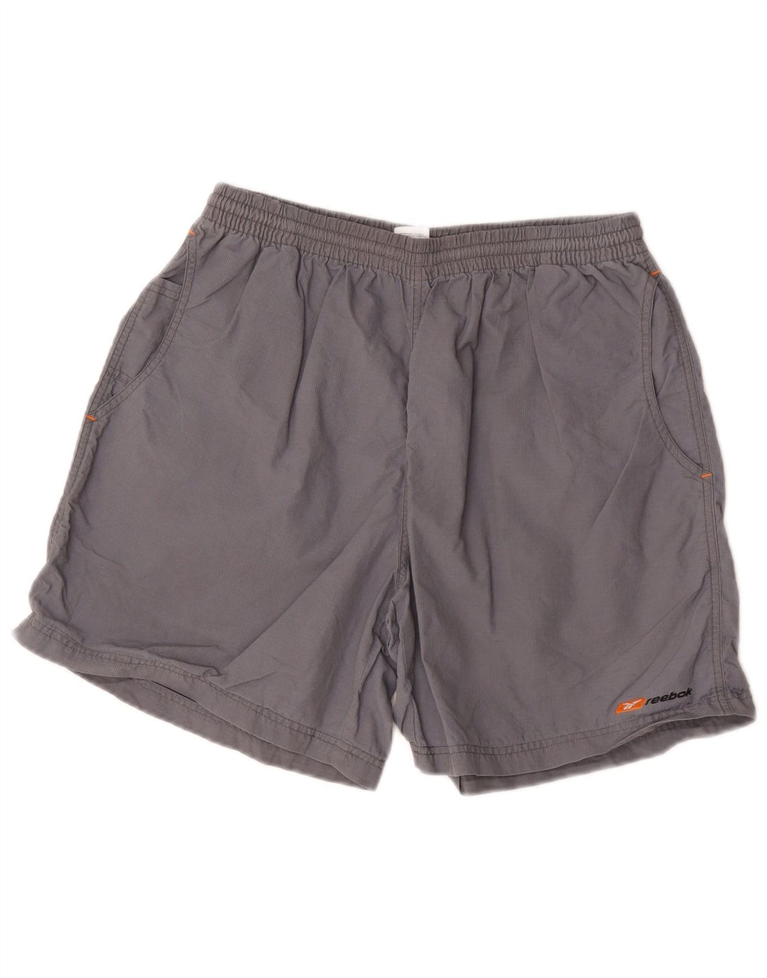 Reebok Short de Sport Homme Gris Moyen Nylon
