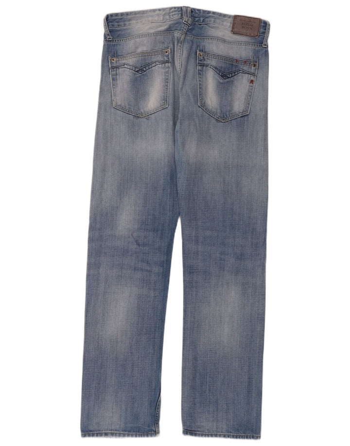 Replay Jean droit femme W33 L34 bleu coton