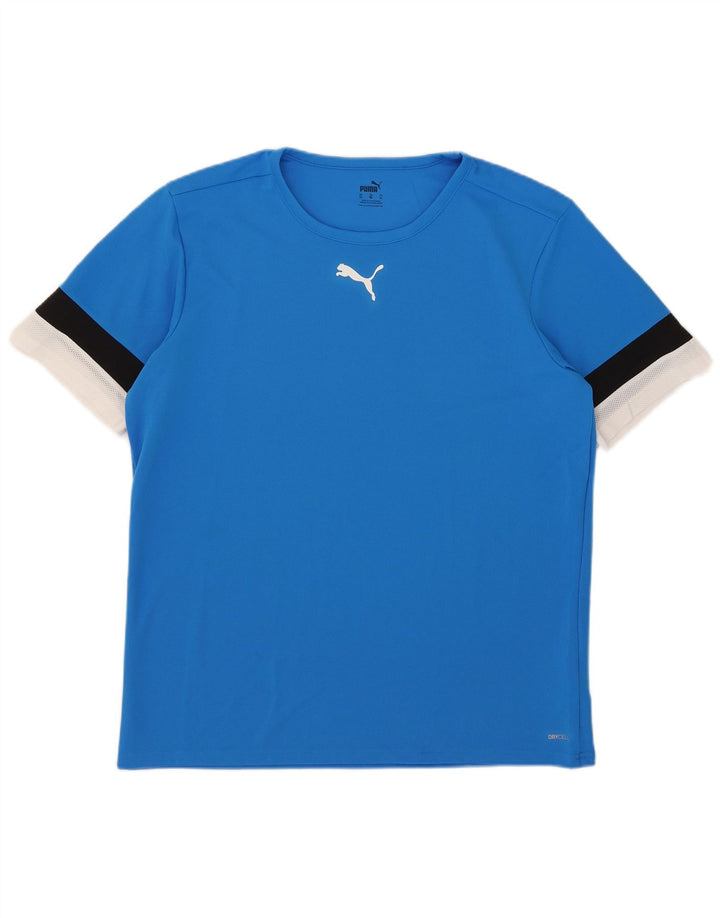Puma T-Shirt Top XL Homme Bleu Colorblock Polyester