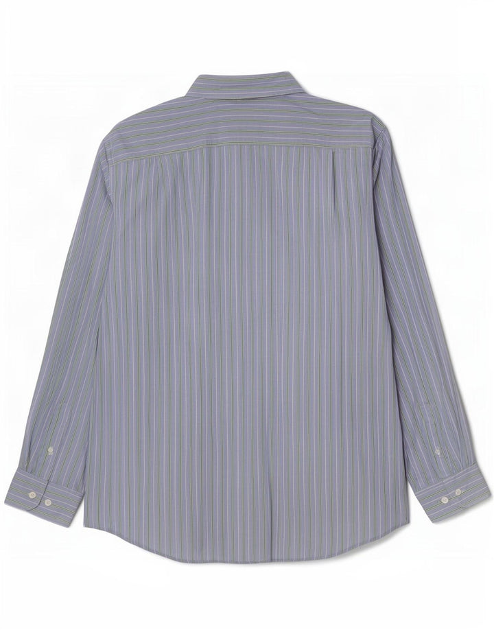 Nautica Chemise Homme Large Bleu Rayé Coton