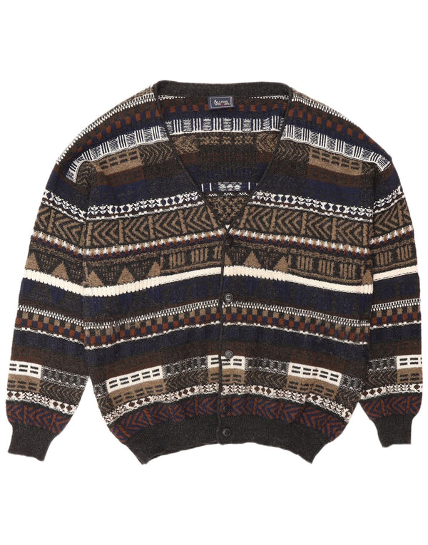 ALLISON WINGATE Pull Cardigan Homme IT 56 2XL Multicolore Fair Isle