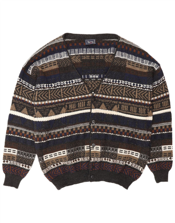 ALLISON WINGATE Pull Cardigan Homme IT 56 2XL Multicolore Fair Isle